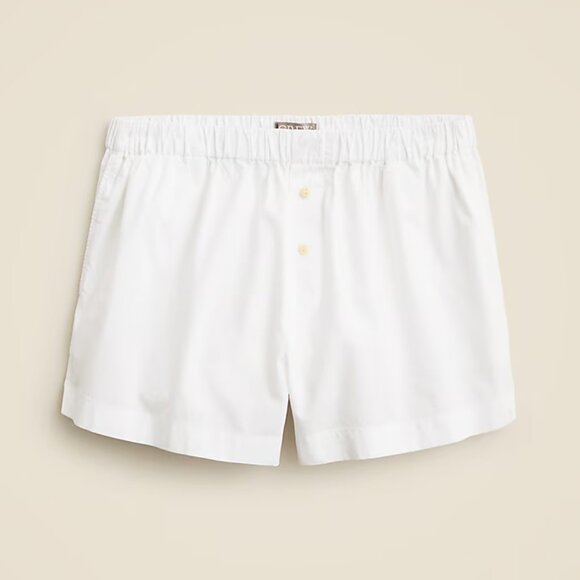 J Crew Cotton poplin boxer short Medium White - Picture 1 of 4